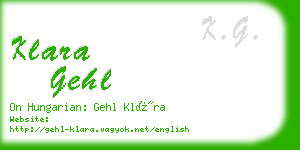 klara gehl business card